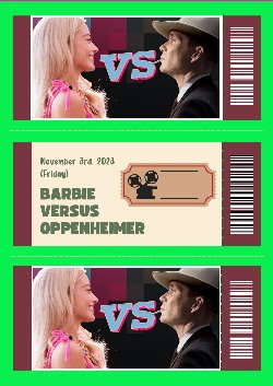 Barbie vs Oppenheimer Flyer